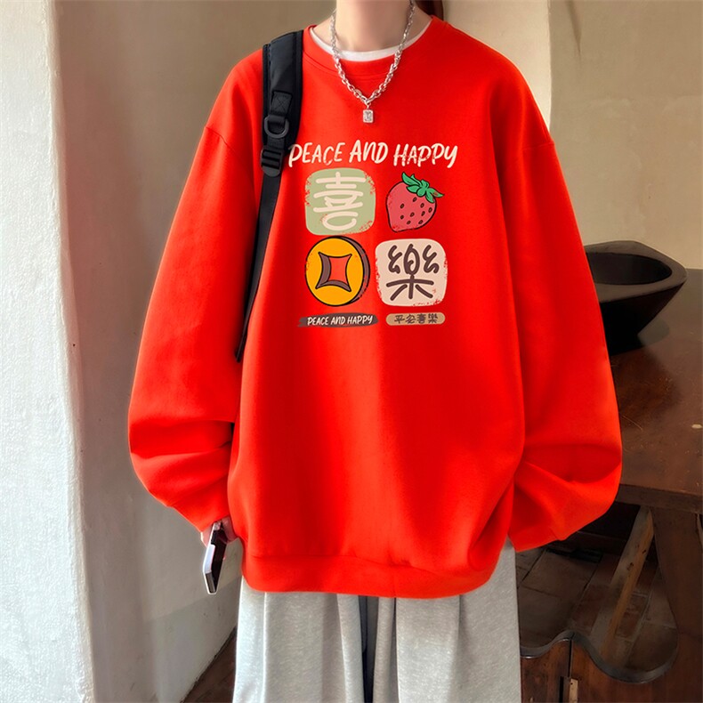 控38简约帅气百搭长袖t恤男大码卫衣T4322-P25加绒款-P35,男装卫衣,电商A040