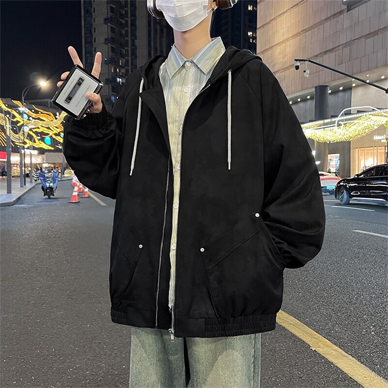 现货8509-P75大码控128春季大码户外连帽夹克外套,男装夹克,星座209