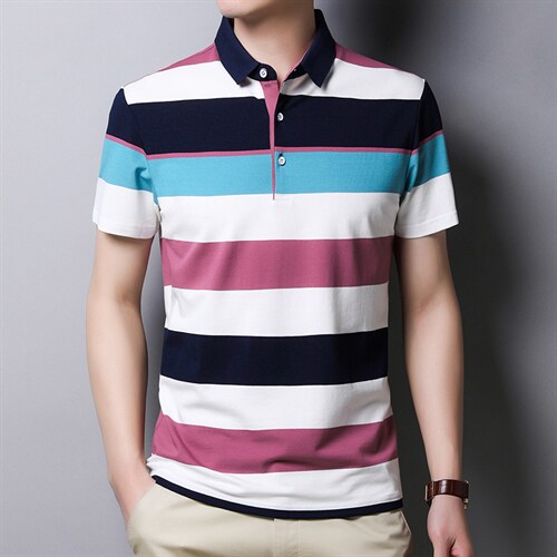 短袖t恤男士夏季潮流polo翻领体恤衫带领半袖夏装上衣服冰丝棉质T,男装T恤,电商B212（原钱塘6029）