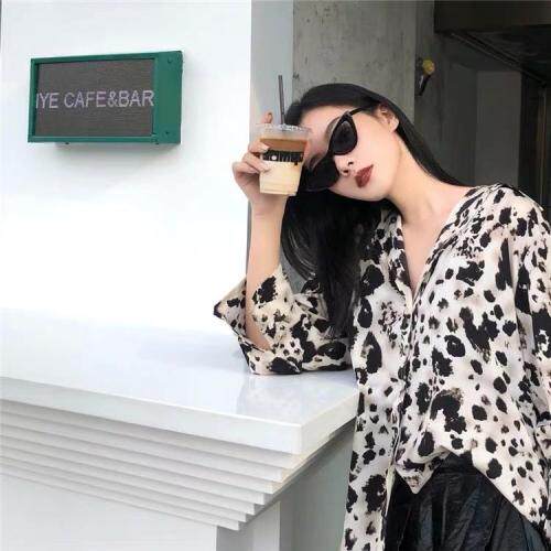 秋季豹纹衬衣，其它，欧佩琳