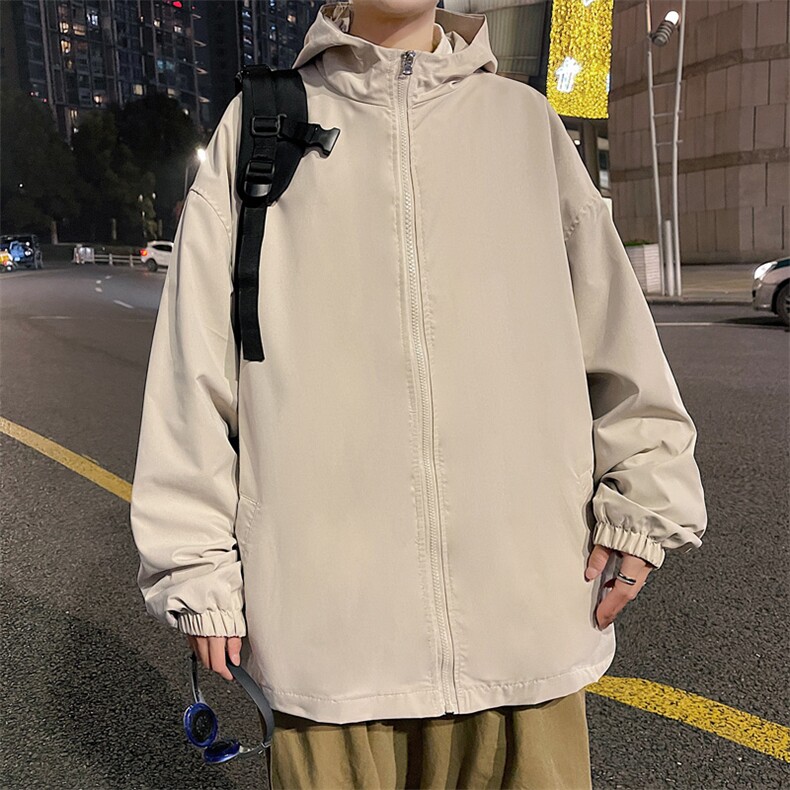 ！春秋新款港风休闲连帽夹克男宽松外套男装DJK200-P40,男装夹克,电商B371