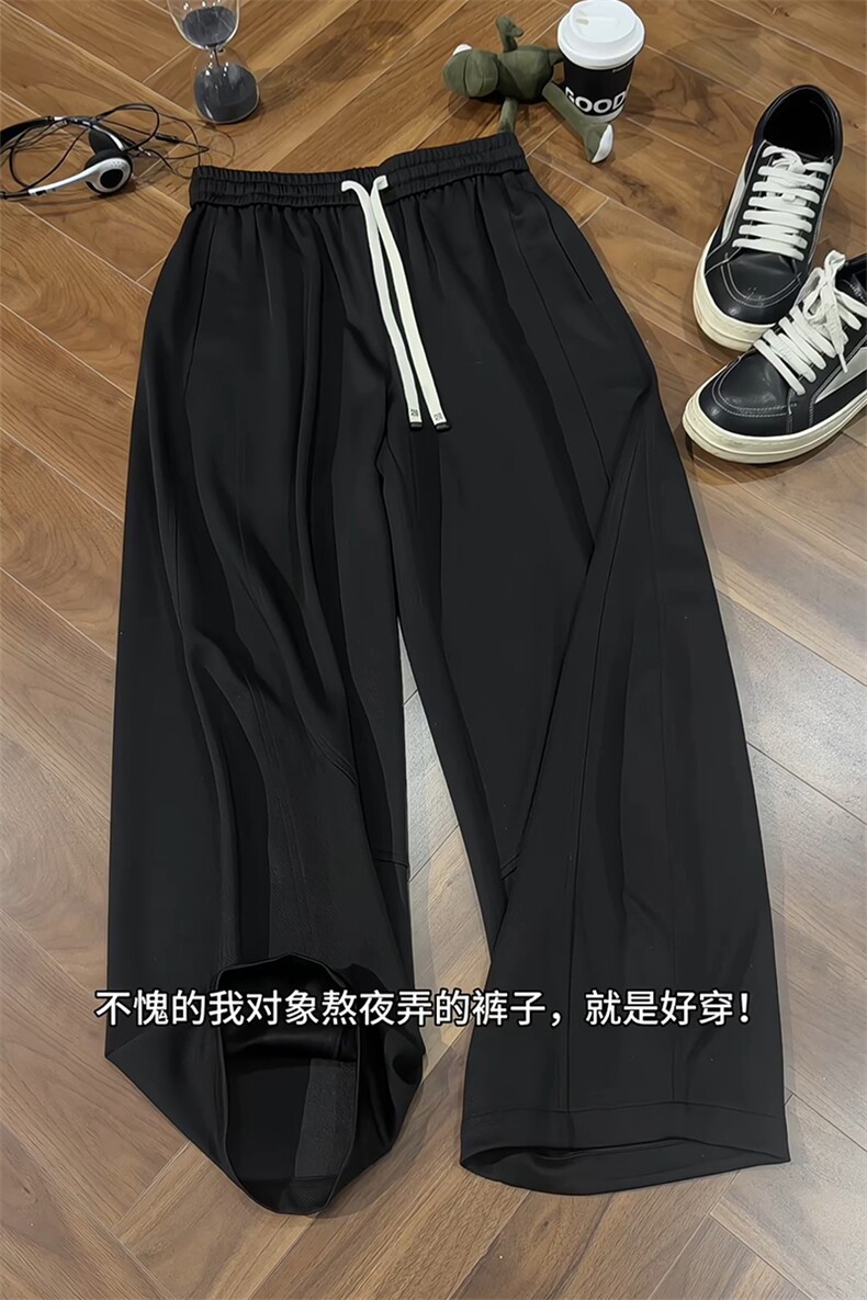 2026春季新款内景玉米格阔腿弯刀裤M-5XLHK26155-特P25,男装休闲裤,电商A022