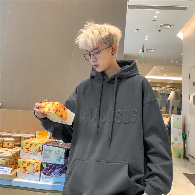 抖音品质供货2025秋冬新款凹凸钢印连帽卫衣A158-WY60-P65,男装卫衣,电商A158