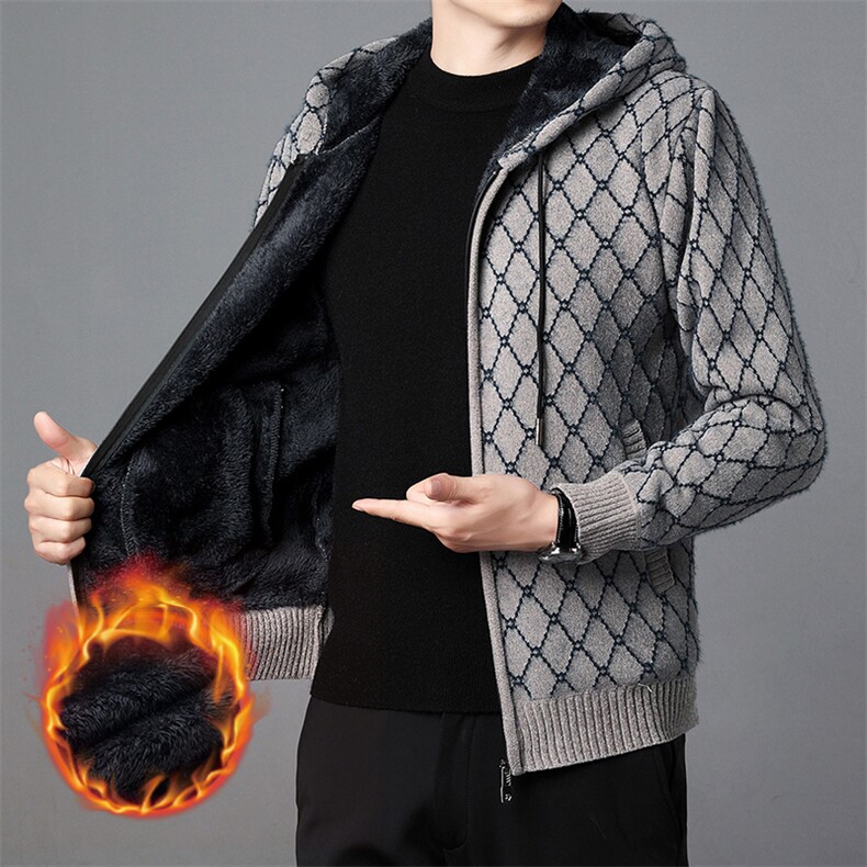 秋冬季新款时尚雪呢仿貂潮流外套男士百搭KF8908  P67图片
