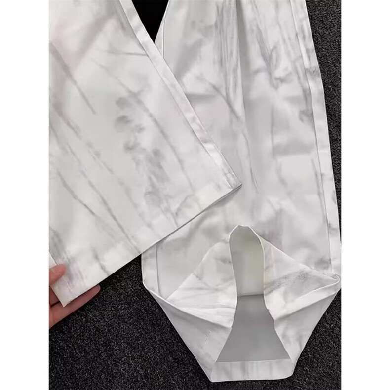 夏季薄款直筒垂感阔腿裤子潮牌宽松青少年休闲裤513ACK1970P31,男装休闲裤,星座513A