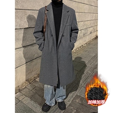 加棉毛呢高品质500g大衣长款男风衣外套J5278J加棉-特P105控178，男装风衣，电商A001-1