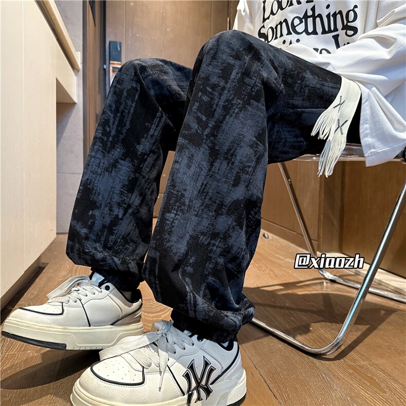 XZ616秋季新款灯芯绒满印破缝休闲束脚卫裤TY1091特P30控58,男装休闲裤,星座512A（原616）
