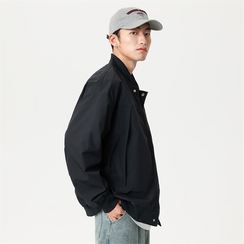 春季新款现货宽松棒球服男休闲简约百搭潮流夹克上衣外套6605-P55,男装夹克,电商B306