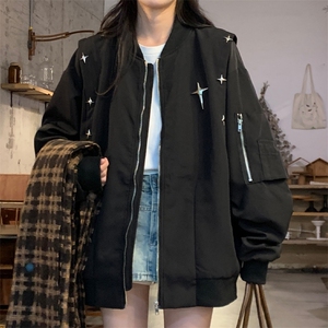 A137-P88 美式复古街头飞行员夹克棒球服男女休闲工装图片