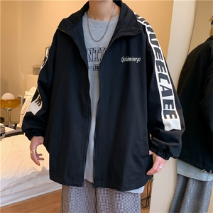 潮牌立领外套男春秋季夹克复古宽松情侣高街上衣JK0875-P58图片