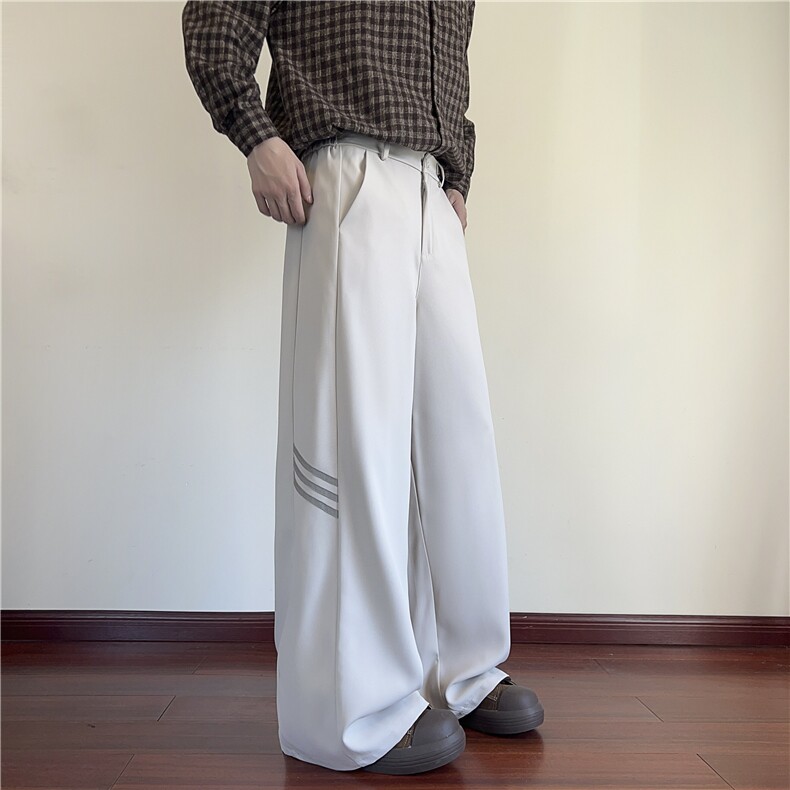 2025春季新款高级设计感垂坠宽松休闲西裤B315-K25637-特p40控78,男装休闲裤,电商B315