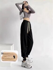 加绒加厚卫裤,女装休闲裤,盈佳