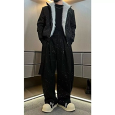 【有货】DMF924-特批120冬季高品质内里全毛毛呢星空加厚棉服，男装棉衣，星座603-2