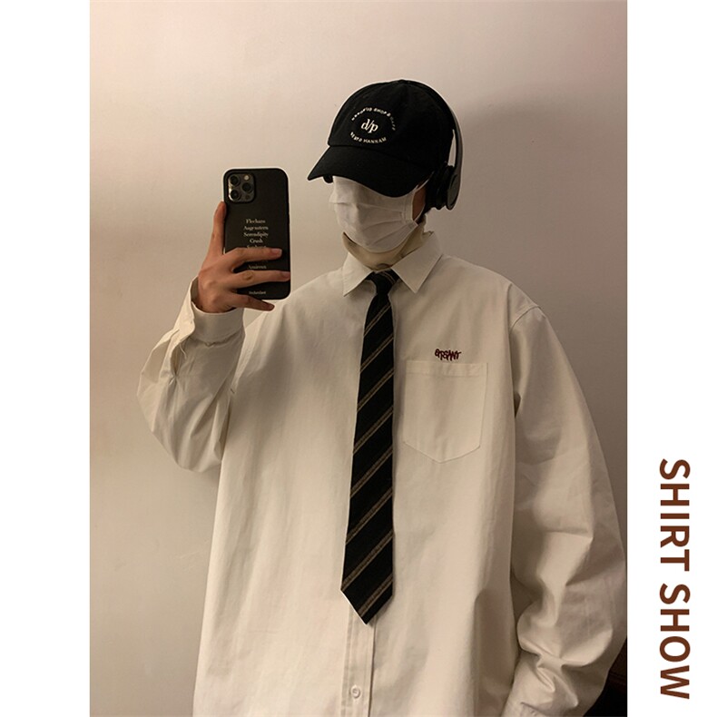 春季纯棉水洗刺绣长袖衬衫宽松外套C04P55,男装衬衫,电商A309