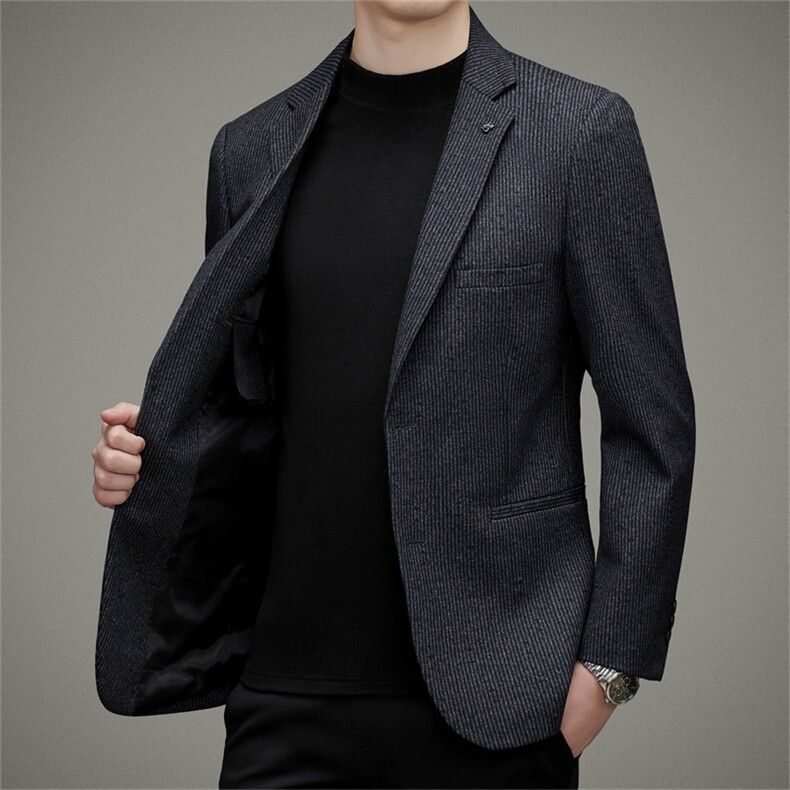 DJ3370钱塘2020-3秋冬季新款商务休闲简约中年男士西服外套P170,男装西服,钱塘207-3