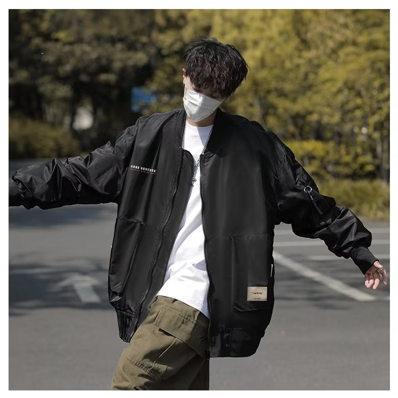 日系美式飞行员夹克男春秋季宽松工装棒球服潮牌ins百搭JK61-P68,男装夹克,星座1109-3