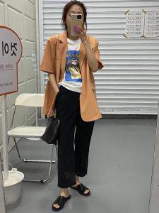 夏季新款半袖西服，女装，Double Seven