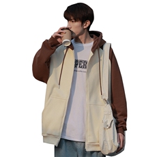 开衫连帽卫衣潮牌宽松秋季新款日系复古长袖外套A436-DX444-P55，男装卫衣，电商A436