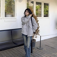 美式高街铁标设计感飞行服夹克外套男女棒球服上衣情侣装JK3316，男装夹克，星座516A