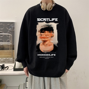 圆领毛衣男大码针织衫男毛线衣线衫M67213-P45 加绒款-P65图片