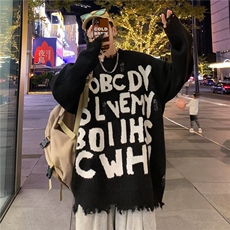 美式圆领毛衣男慵懒风休闲针织衫MY9124P42，男装针织衫/毛衣，星座1116-2