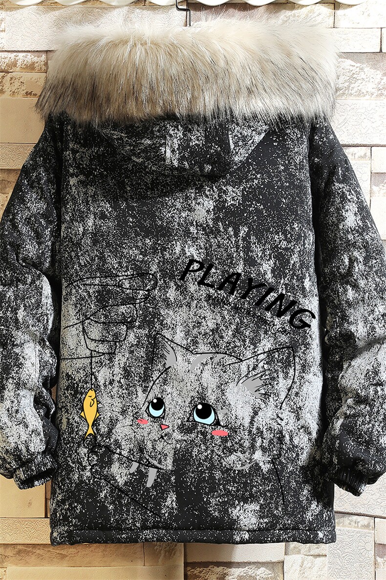 MC49129-P135日系潮棉衣男大码派克服男工装棉服外套棉袄砖墙,男装棉衣,电商A040A