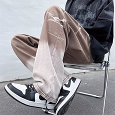 设计感渐变牛仔裤男美式复古高街潮牌宽松阔腿直筒长裤DN2366-p48，男装牛仔裤，星座1008-1