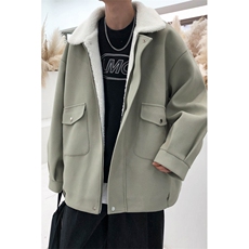 TP98N58毛呢羊羔毛棉服加绒加厚OVERSIZE韩版宽松上衣外套，男装棉衣，电商A170