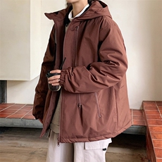 冬季冲锋衣港风潮加厚棉衣外套青少年保暖男装JK2810P85，男装棉衣，电商A086