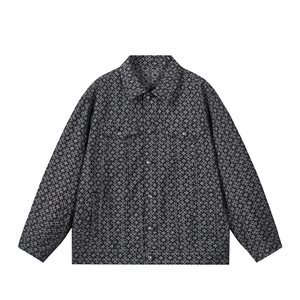 水洗牛仔外套男款春美式痞帅上衣服宽松休闲工装夹克JK1322-P75图片