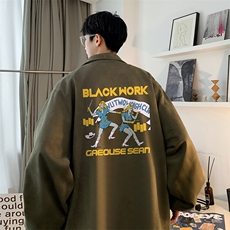 麂皮绒夹克男大码立领褂子外套JK85304-P68加绒款-P78，男装夹克，电商A040