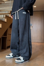 男士休闲裤男生秋冬季美式潮牌直筒宽松脏脏长裤男款K176P42，男装休闲裤，星座1107-1