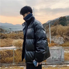 【有货】DH114-P80冬季男棉衣立领PU皮衣外套加厚面包服ins宽松，男装棉衣，星座603-2