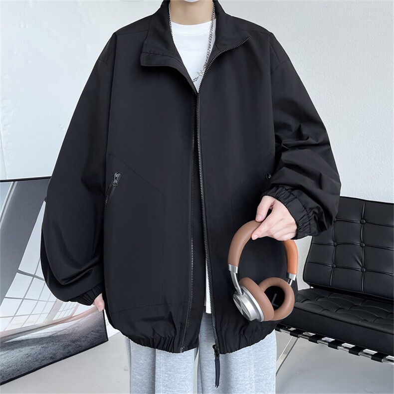 JK9080/P60春装新款防水冲锋衣休闲夹克男高街百搭宽松设计感外套，男装夹克，电商A141