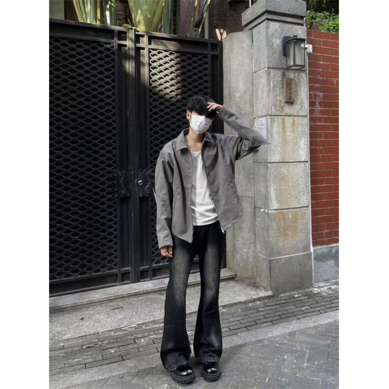 【有货】cleanfit灰色短款盔甲外套男春秋高级感夹克S260HH-P65,男装夹克,星座1007（原301D）