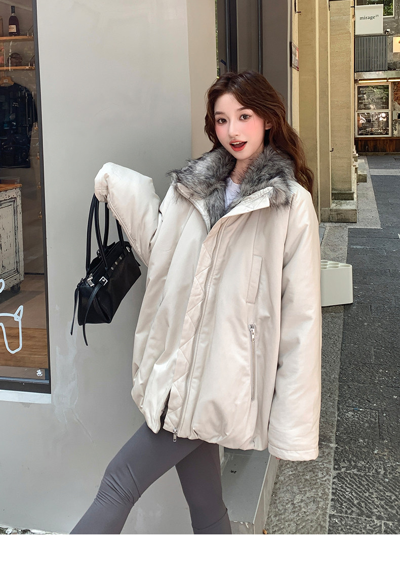 派克服女冬季小个子百搭美式复古工装外套,女装派克服,浙宝079