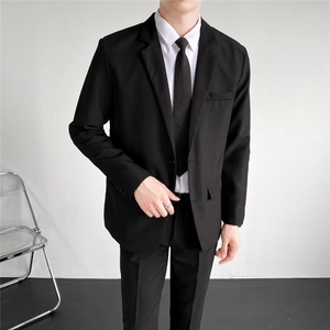 韩版高级感痞帅绅士免烫小西服男春秋潮牌潮流休闲商务西装服外套,男装西服,星座601-1