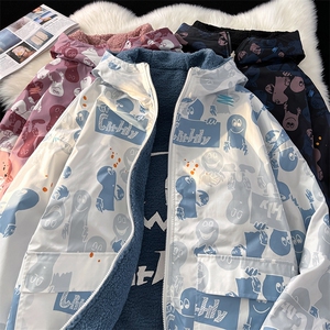 羊羔绒外套男冬季加绒加厚棉服羊羔毛毛绒棉衣XM88121-特批100图片
