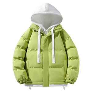冬季假两件冬季外套韩版连帽加厚棉服运动休闲外套MY5062 P-70图片