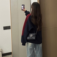 抖音得物高品质美式高街重磅结构织带拼接撞色立领卫衣外套CM41，男装卫衣，电商A486