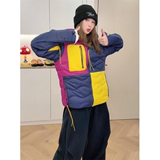 高品轻量户外保暖撞色连帽男女防水吐司棉服棉衣外套A1187-P138，男装棉衣，星座1505