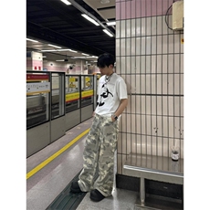 【有货】美式复古迷彩裤男款春秋潮牌痞帅炸街裤子B0013LL-特P60，男装休闲裤，星座1007（原301D）