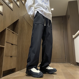 深度库存基础数据款秋冬加厚裤子男港风纯色直筒休闲裤K99-特P25图片