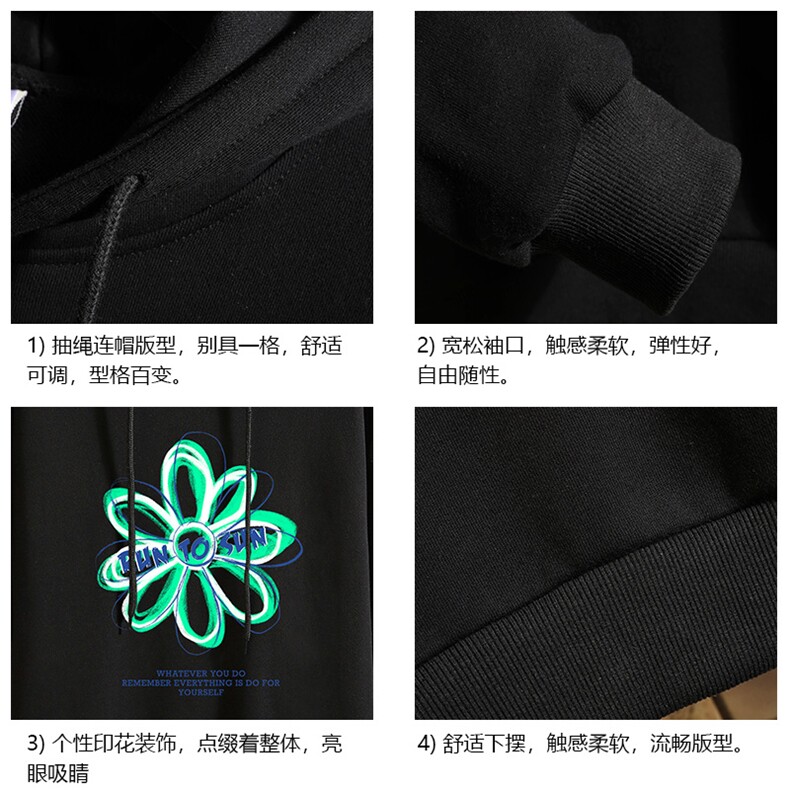 WY2170-P35加绒款-P40纯棉连帽卫衣男大码运动帽衫宽松薄砖墙,男装卫衣,电商A040A