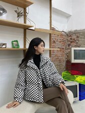 【现货】人人皆可棋盘格 黑色90绒，其它，欧尼蒂