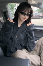学院风自带领带cleanfit长袖卫衣扎染纯色上衣常规P49加绒P59，男装卫衣，电商B319