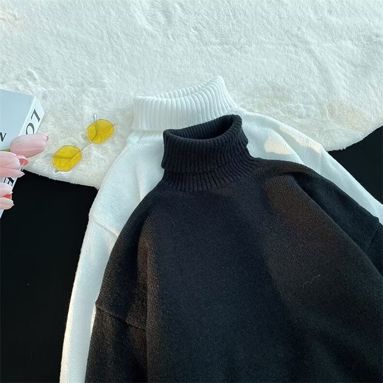 秋冬款时尚潮男百搭可翻高领针织毛衣外套,男装针织衫/毛衣,四季星座218-1