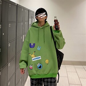 A040-WY2079-P40连帽卫衣男加肥加大码胖子棒球服外套图片