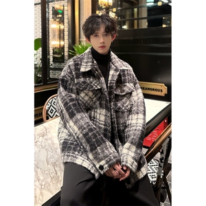 秋季新款男士格子夹克韩版简约外套上衣服 A071-JK111-P125图片