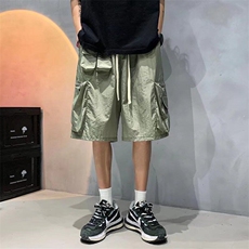 日系潮牌大码机能工装短裤男夏季直筒宽松休闲五分裤潮DKC199-P43，男装牛仔裤，星座1008